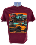 Off Road T-Shirt Maroon for Ford Bronco (1966–2025)