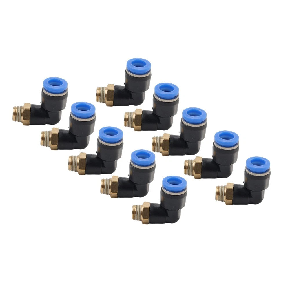 Set of 10 G 1/8" L Fitting Connector Tube 8mm Copper for Tire Changer