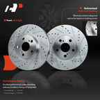 Front Side Drilled Rotor & Ceramic Brake Pad for Scion tC (2005-2010)