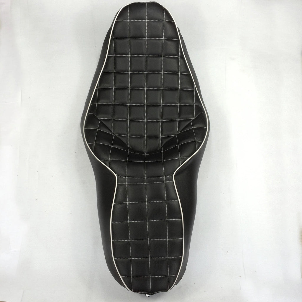 Custom 2-Up Check Style Seat for Harley FLHR FLHX (2007–2015)