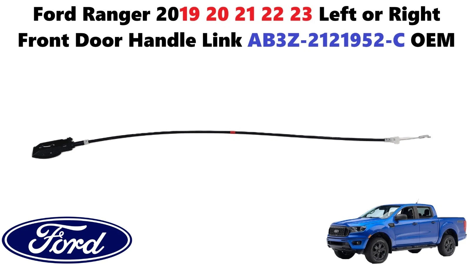 Front Door Handle Link for Ford Ranger 2.3L (2019–2023) AB3Z-2121952-C