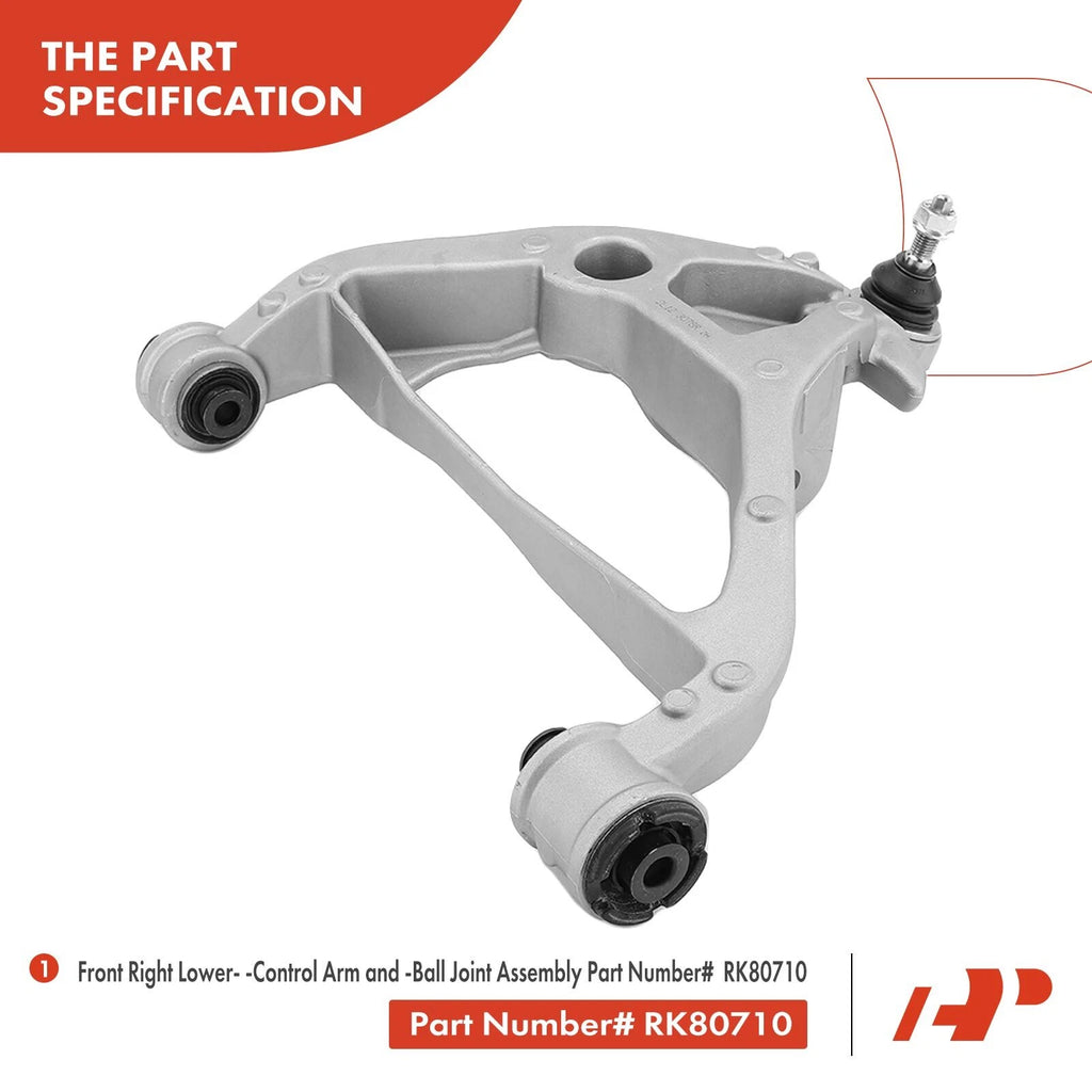 Front Right Lower Control Arm with Ball Joint for Ford Expedition