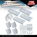 Set of 4 8" Galvanized Swivel Top Bunk Bracket Kit for Boat Trailer