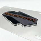 Chrome License Plate Frame with 3D Ford Bronco Wildtrak Logo for Ford Bronco (2021–2024)