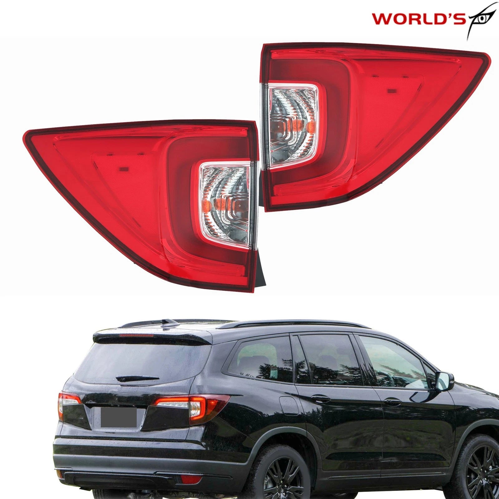 LED Tail Lights for Honda Pilot (2019–2022) Driver Left + Passenger Right