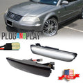 2X Smoke White LED Side Marker Lights for VW Passat (2001–2005)