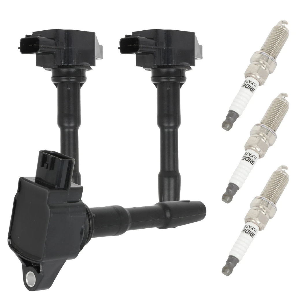 Set of 3 Ignition Coils & 3 Spark Plugs for Smart Fortwo 0.9L (2016–2017)