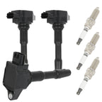 Set of 3 Ignition Coils & 3 Spark Plugs for Smart Fortwo 0.9L (2016–2017)
