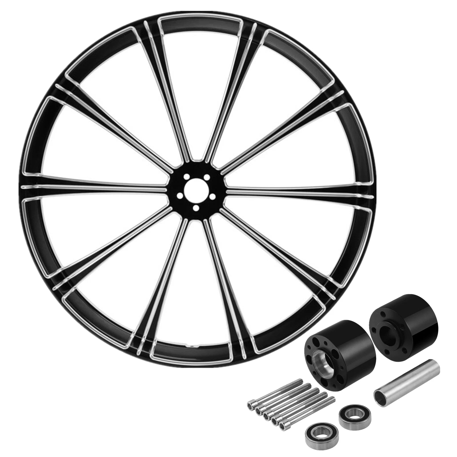 32x3.5'' Front Wheel Rim Hub & Dual Disc for Harley Touring (1997–2021)