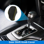 Gear Shift Knob Cover for Toyota RAV4 (2019–2024) Black Yellow Faux Leather