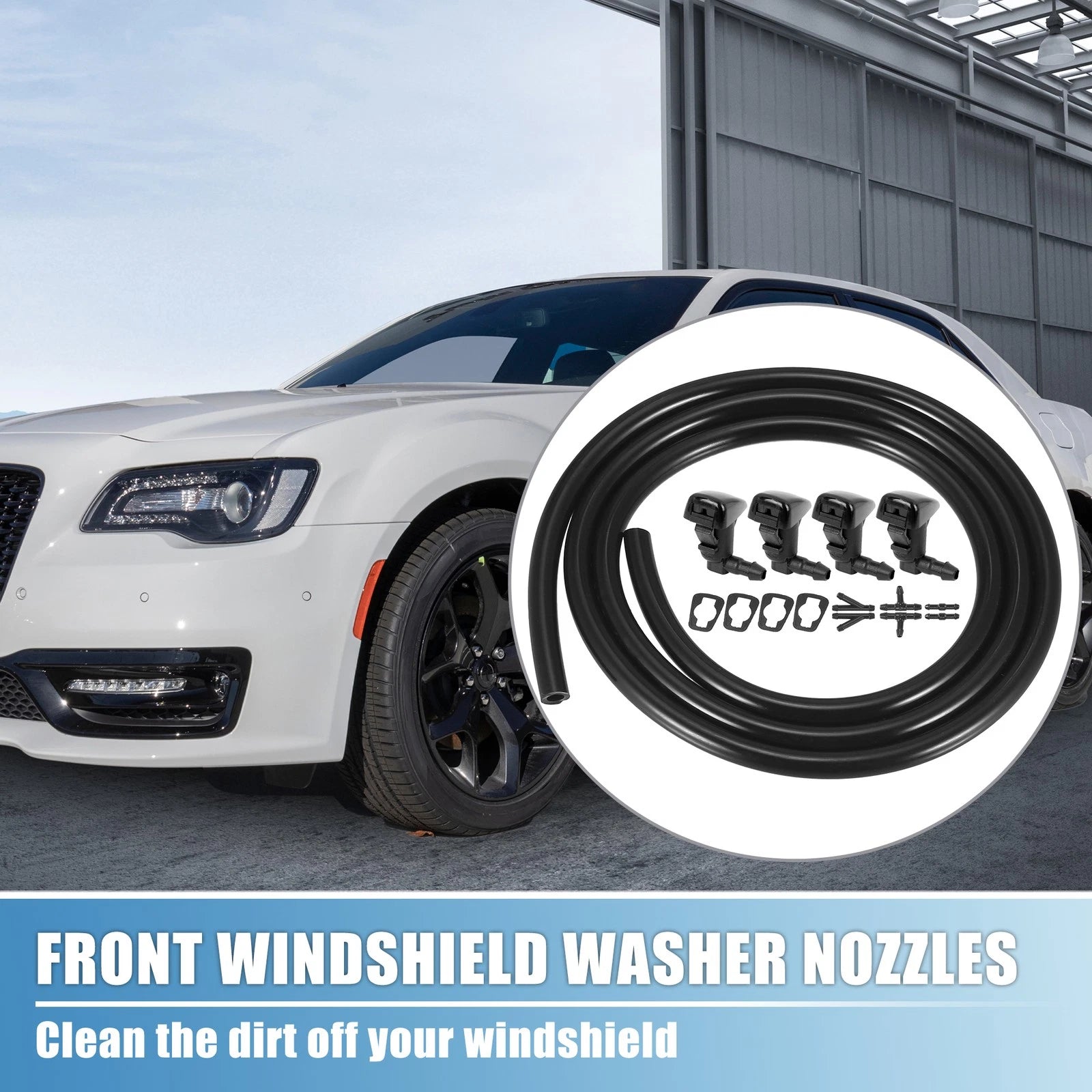 Set of 4 Windshield Washer Nozzles No.68260029AA for Chrysler 300 (2011–2018)