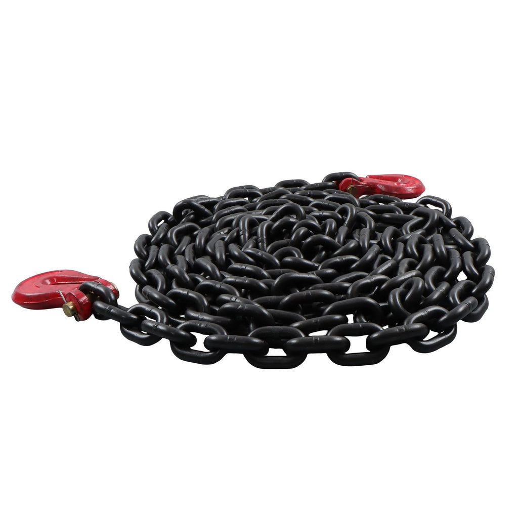 Set of 2 Steel Chains with Hooks for Transportation (12000 lbs Load)