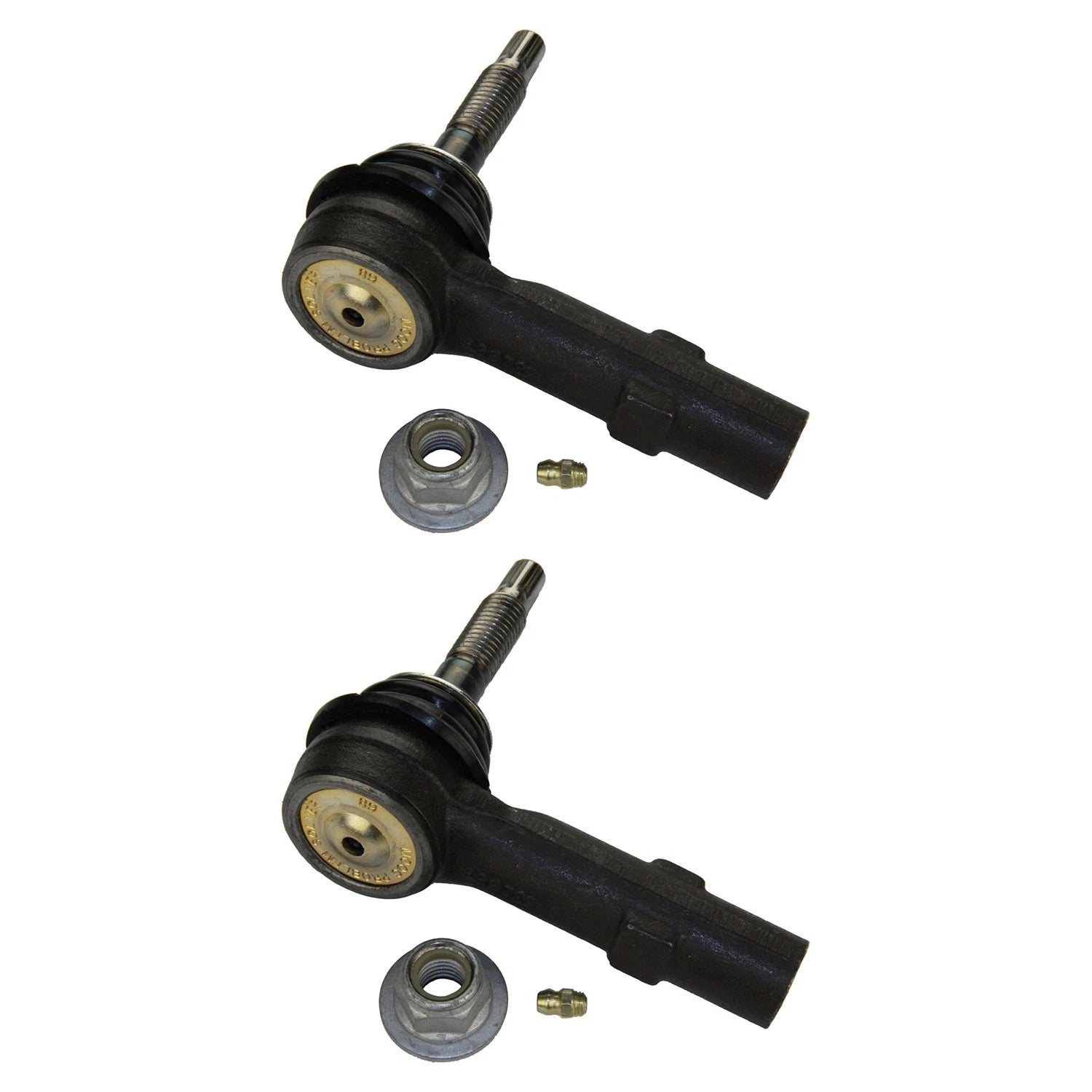 2X Moog Front Outer Steering Tie Rod End Kit for Police Inspector Utility