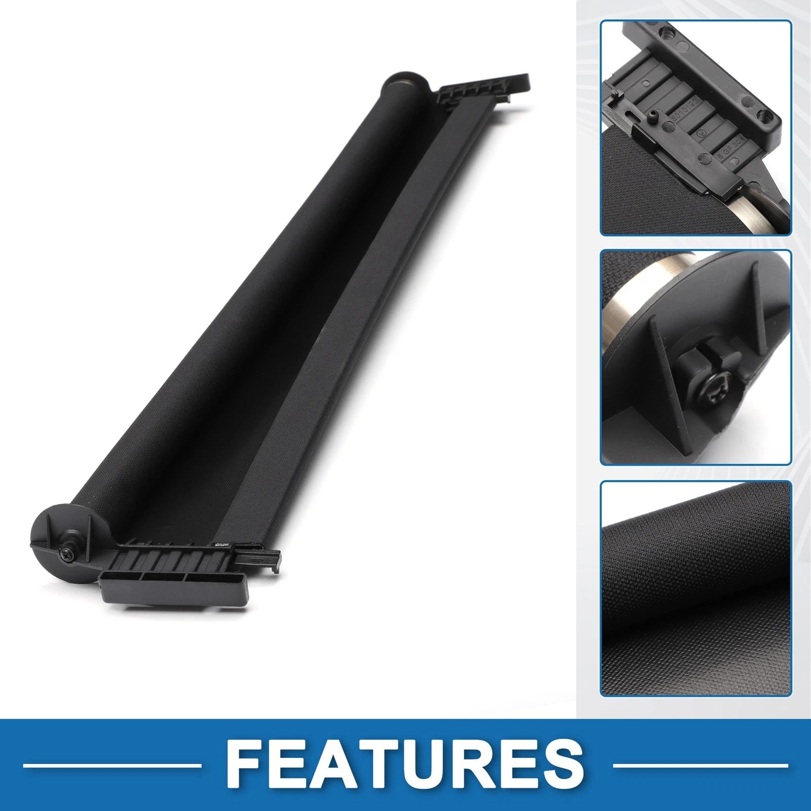 Sunroof Sun Shade Cover Assembly for BMW 535i GT (2010–2011) Plastic Black