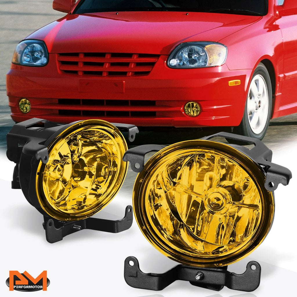 Set of 2 Amber Lens Fog Lights for Hyundai Accent (2003–2006)
