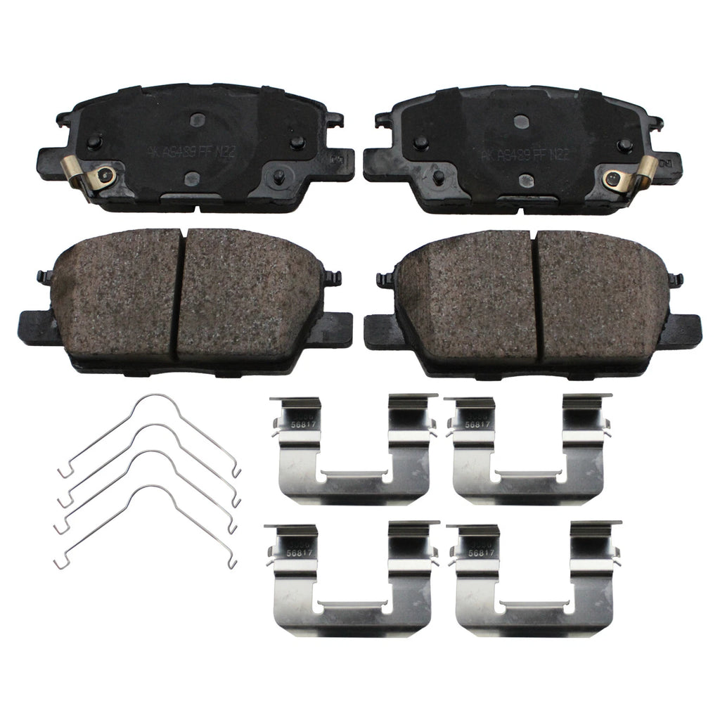 Set of 4 Akebono ProACT Front Ceramic Brake Pads for LaCrosse Equinox Malibu Terrain (2010–2017)