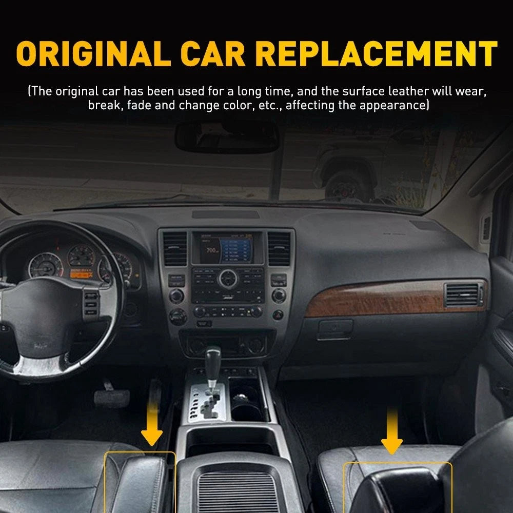 2X Seat Armrest PU Leather Replacement Cover for Nissan Armada (2004–2015)