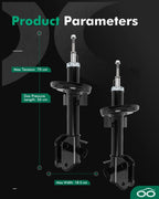 Front Gas Shocks Absorber Set of 2 for Honda Odyssey (2011–2012)
