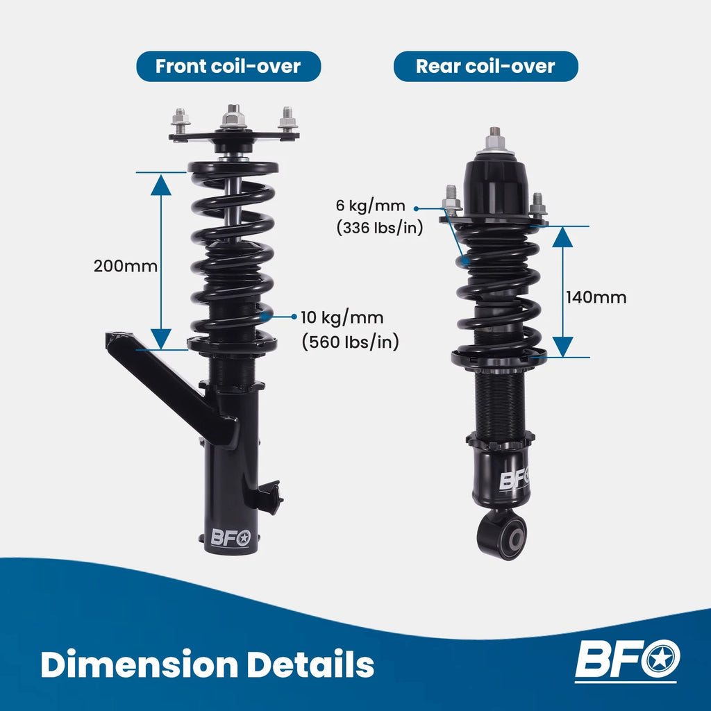 Coilovers Suspension Kit for Honda Civic EM2 (2001-2005)