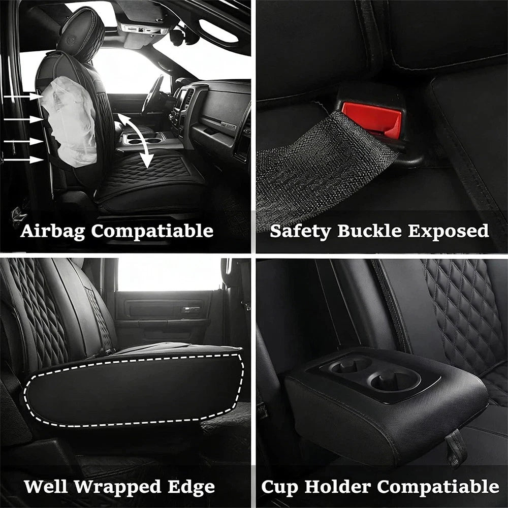 Full Set Leather Car Seat Covers for Dodge Challenger Charger