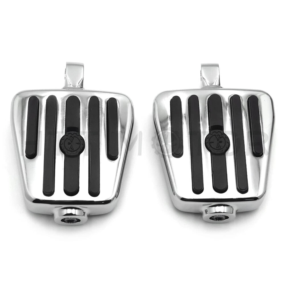 Chrome Rubber Footpegs for Suzuki Boulevard Intruder S83 VS1400 VZ800 (1997–2004)