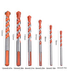 6pcs Carbide Drill Bits Set for Tiles Glass Drywall Brick Wood Metal