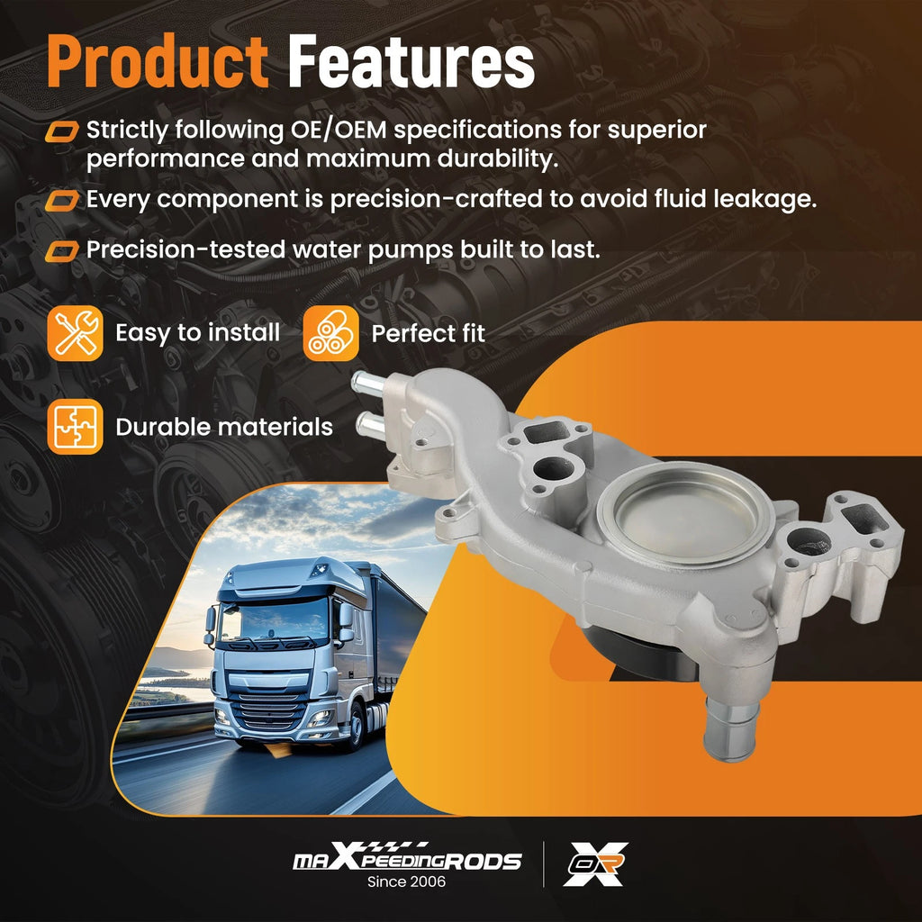 Engine Water Pump for Chevrolet Camaro SS V8 6.2L (2010-2015)