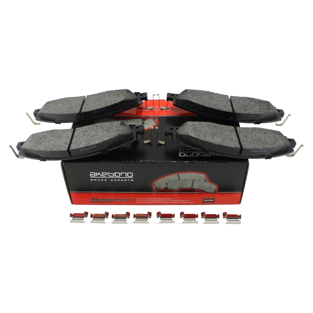 Set of 4 Akebono Severe Duty Rear Ceramic Disc Brake Pads for Dodge Ram
