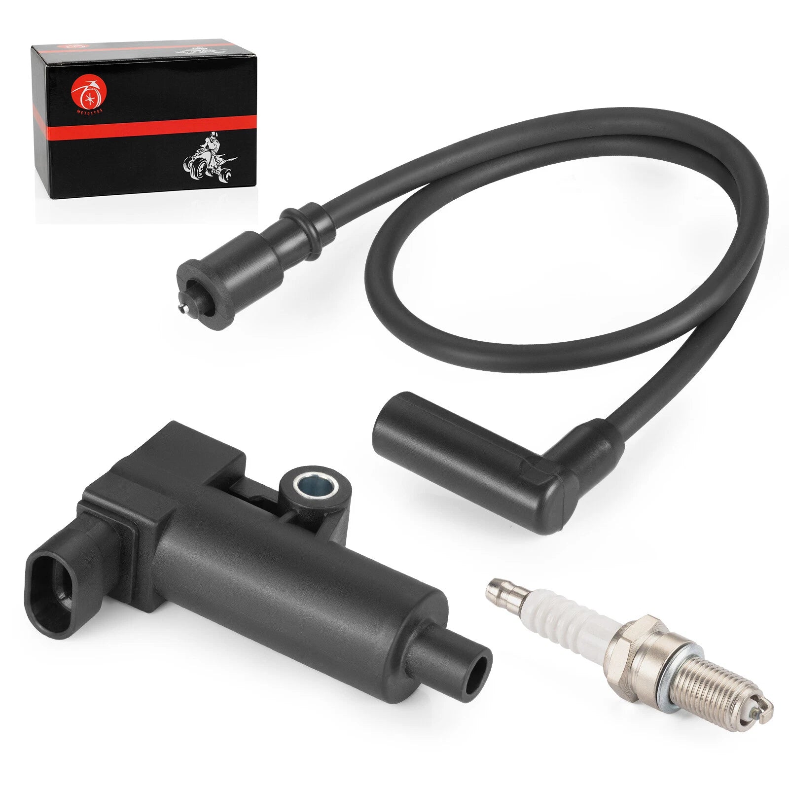 Ignition Coil & Spark Plug with Wire Cap for Bennche Cowboy 250 400 500 (2017–2021)