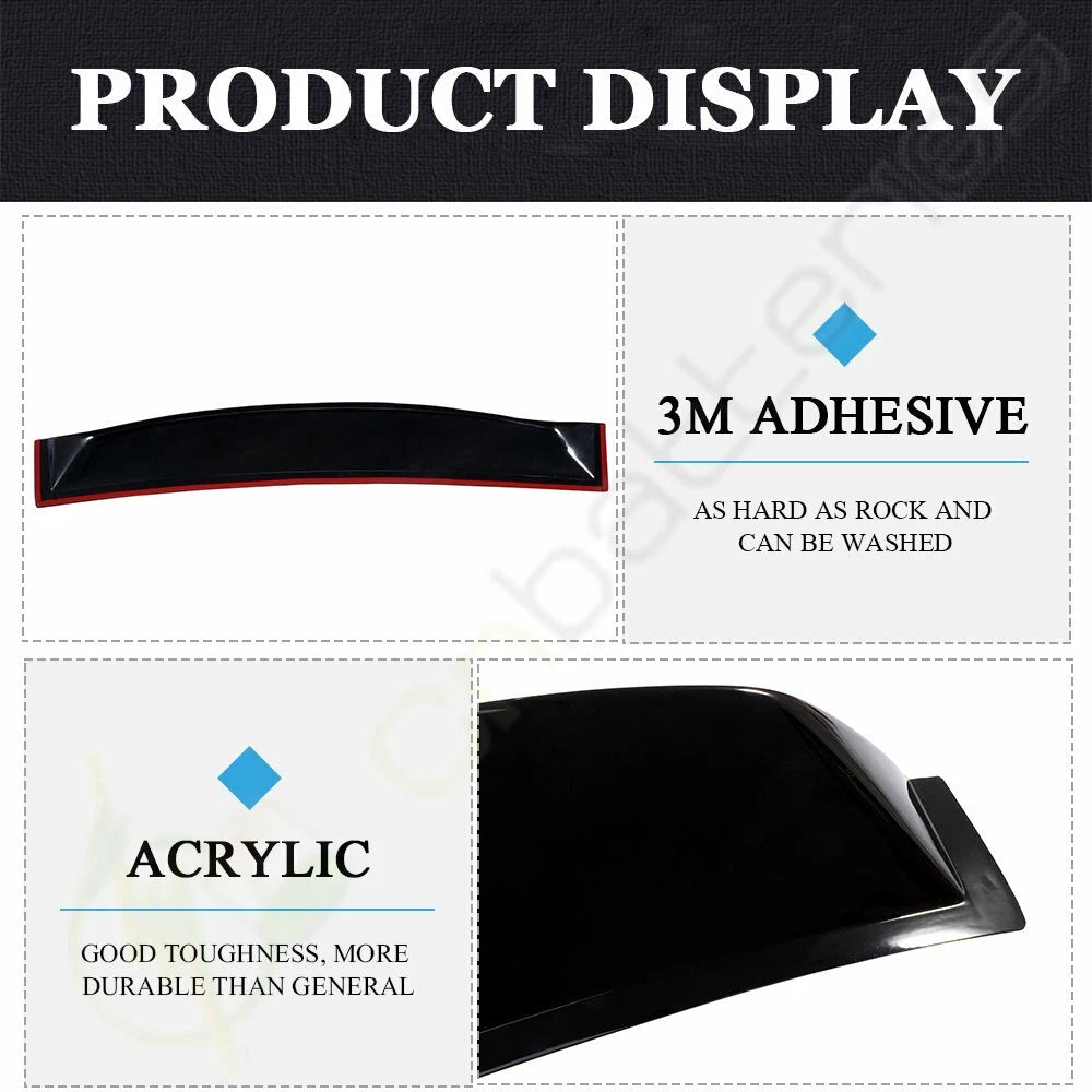 Acrylic Rear Window Roof Vent Visor Spoiler Wing for Honda Civic 2012–2015