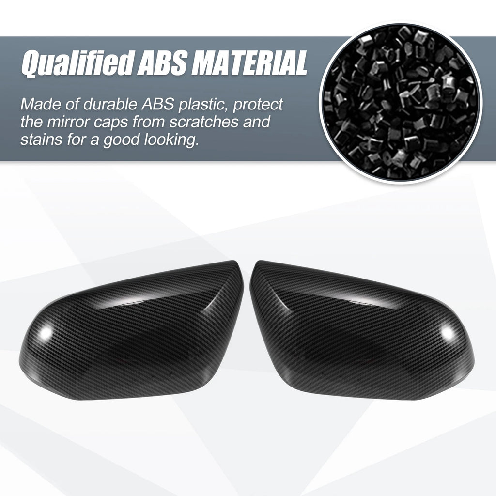 Pair Rearview Mirror Cover Overlay for Toyota Prius Prime (2017–2022) Carbon Fiber
