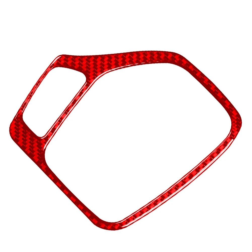 Gear Shift Panel Cover Trim for Jeep Cherokee (2014–2018) Carbon Fiber Red