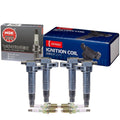 Set of 4 Denso COP Ignition Coils & NGK VPower Spark Plugs for Hyundai Kia 2.4