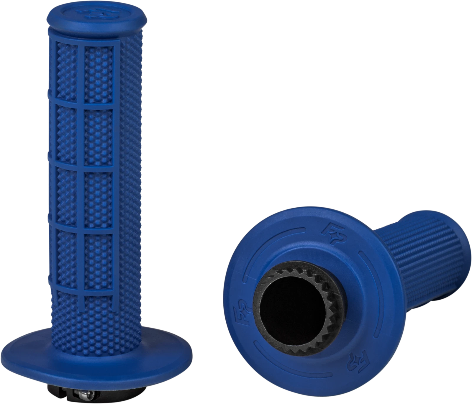 Control Mx Lock On Grips for - Blue Half Waffle
