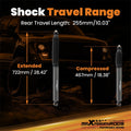 Performance Rear Shock Set for Ram 1500 2WD 4WD (2019–2023) 0-3" Lift