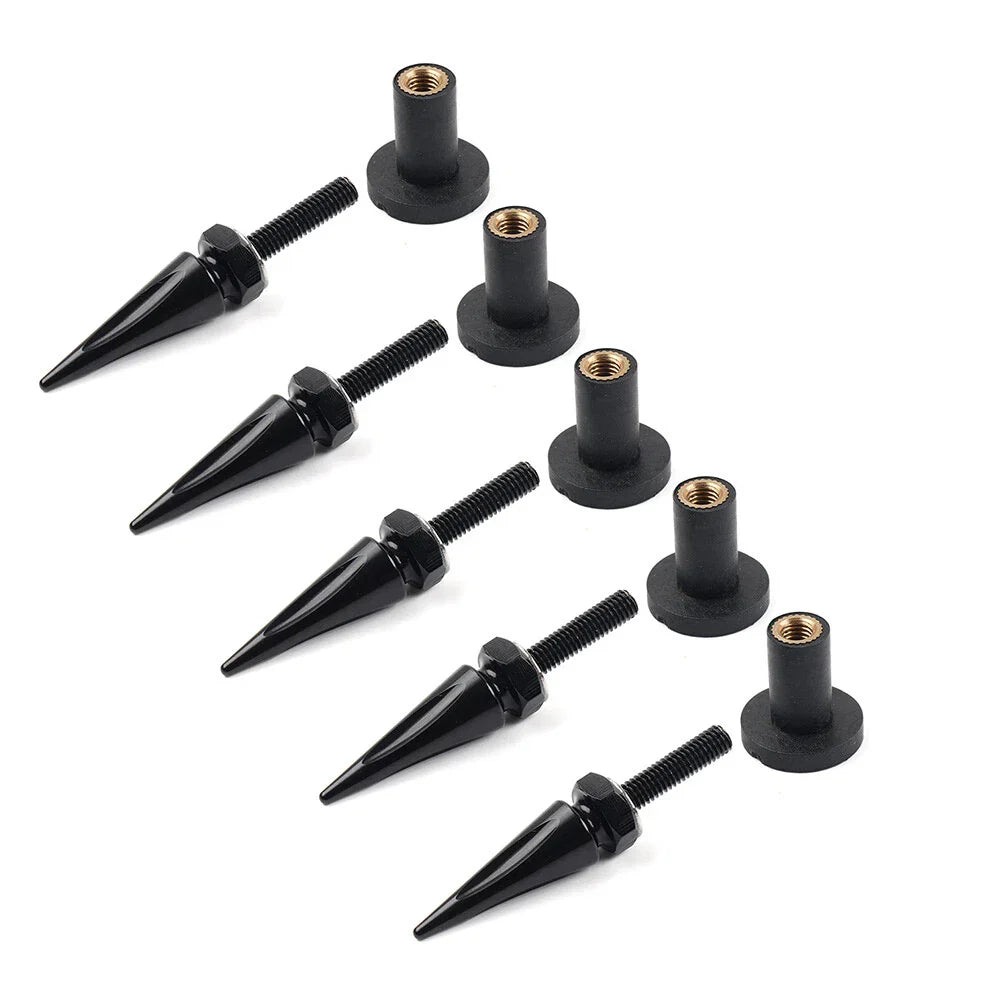 5x Spike Windshield Fairing Well Nut Bolt Kit for Harley Road Glide (2015-2023)