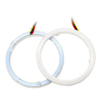 2X White Amber 95MM Switchback LED Angel Eyes for Car Headlight Retrofit
