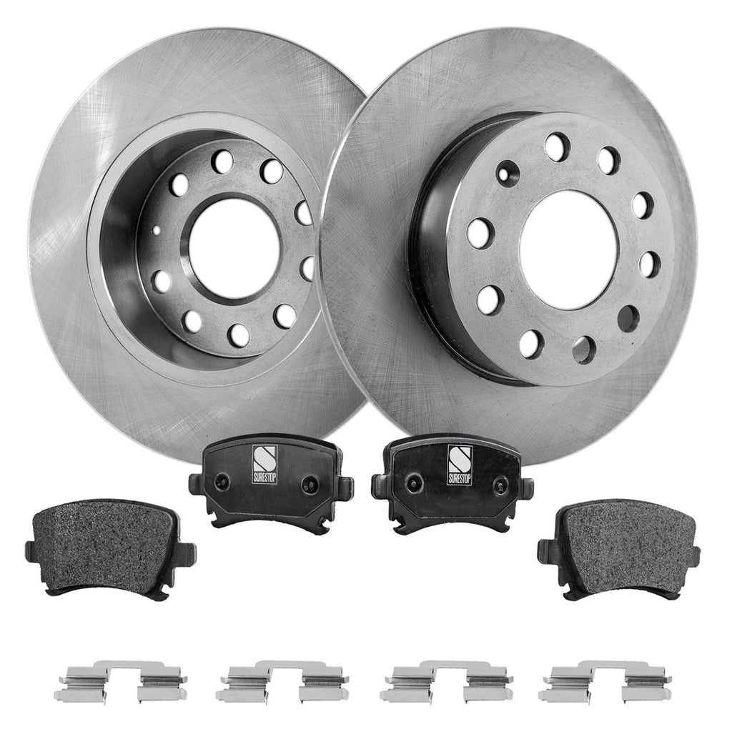 Brake Disc Rotors and Pads Kit for VW Golf Jetta Rabbit A3