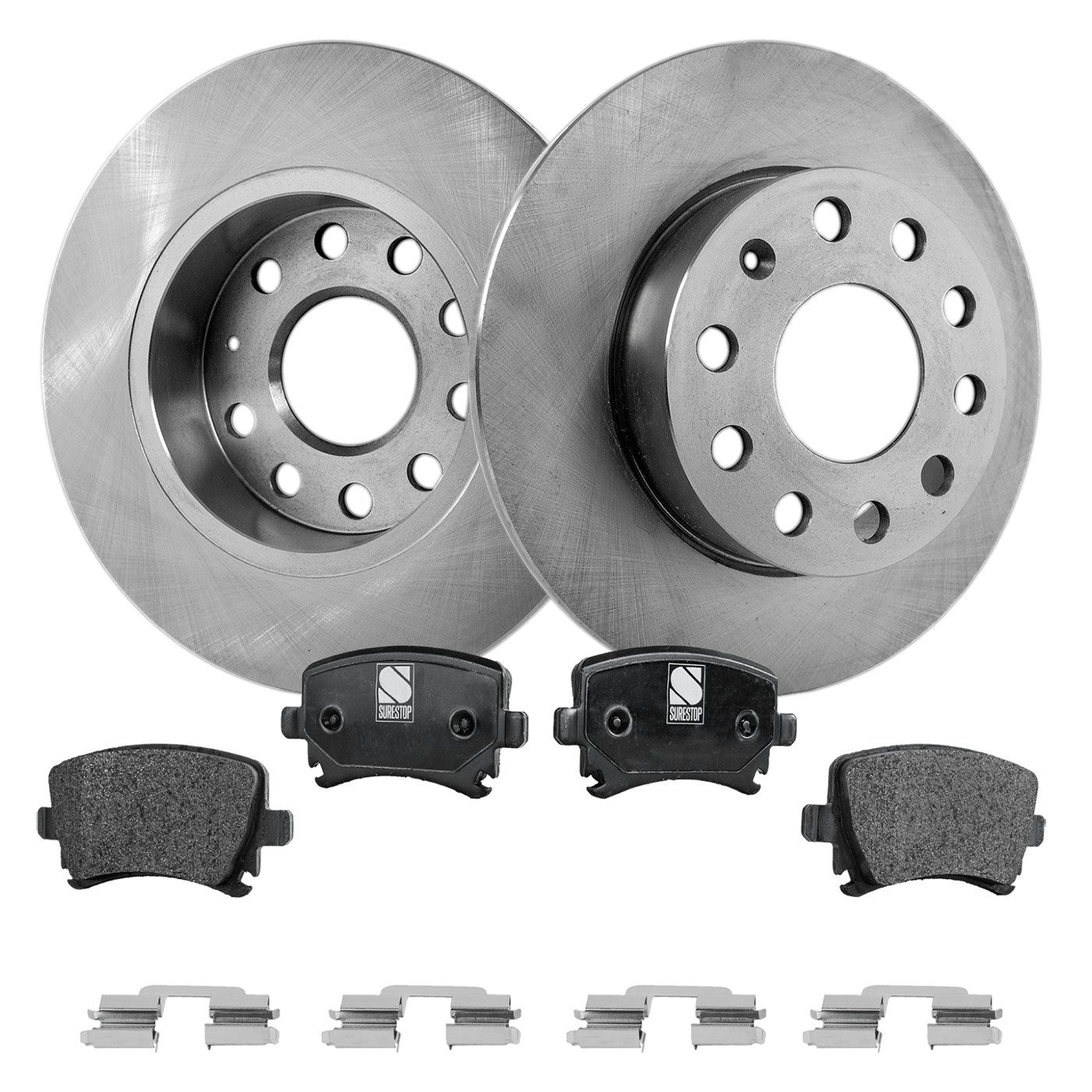 Brake Disc Rotors and Pads Kit for VW Golf Jetta Rabbit A3