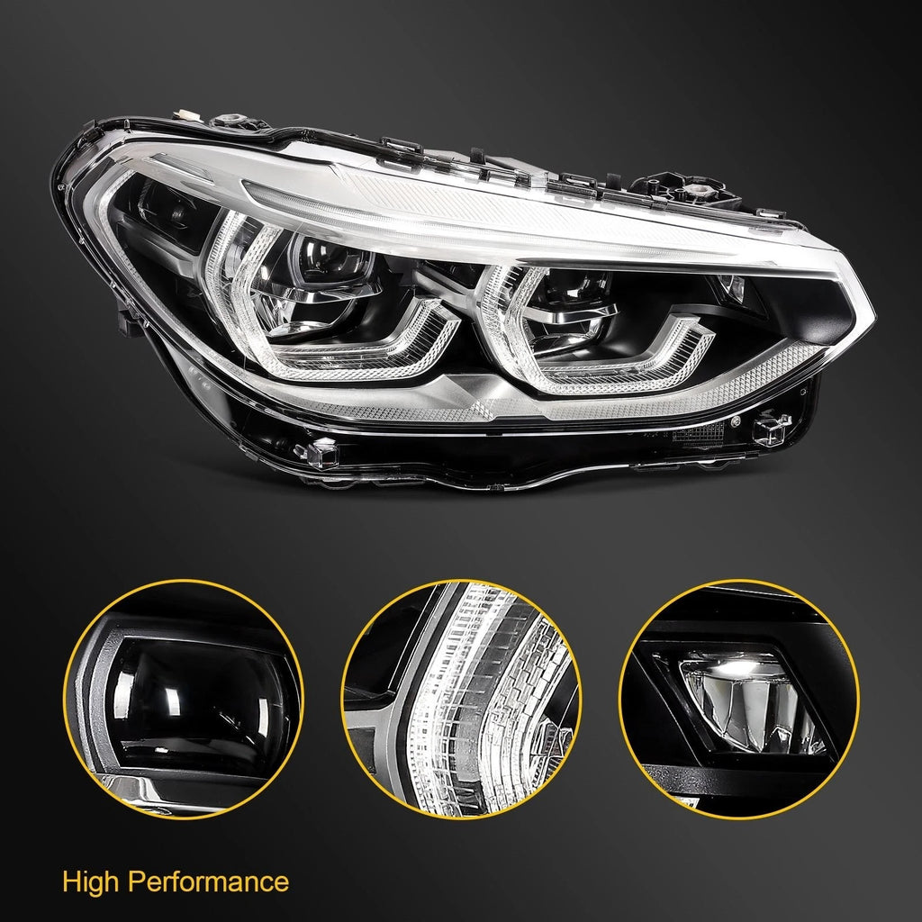 Right Side Full LED Headlight for BMW X4 (2019–2021)