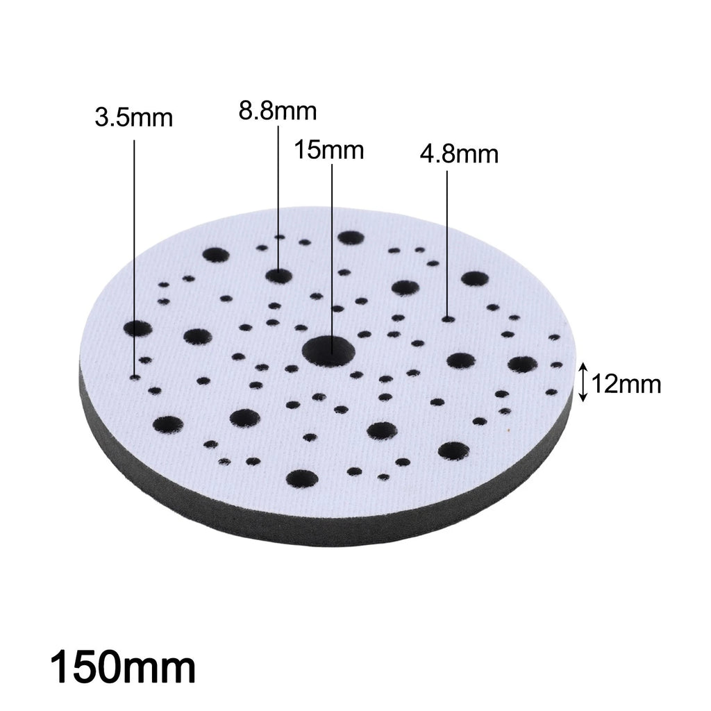 3PCS 150mm Polishing Backing Pads with 70 Holes for Enhanced Cutting