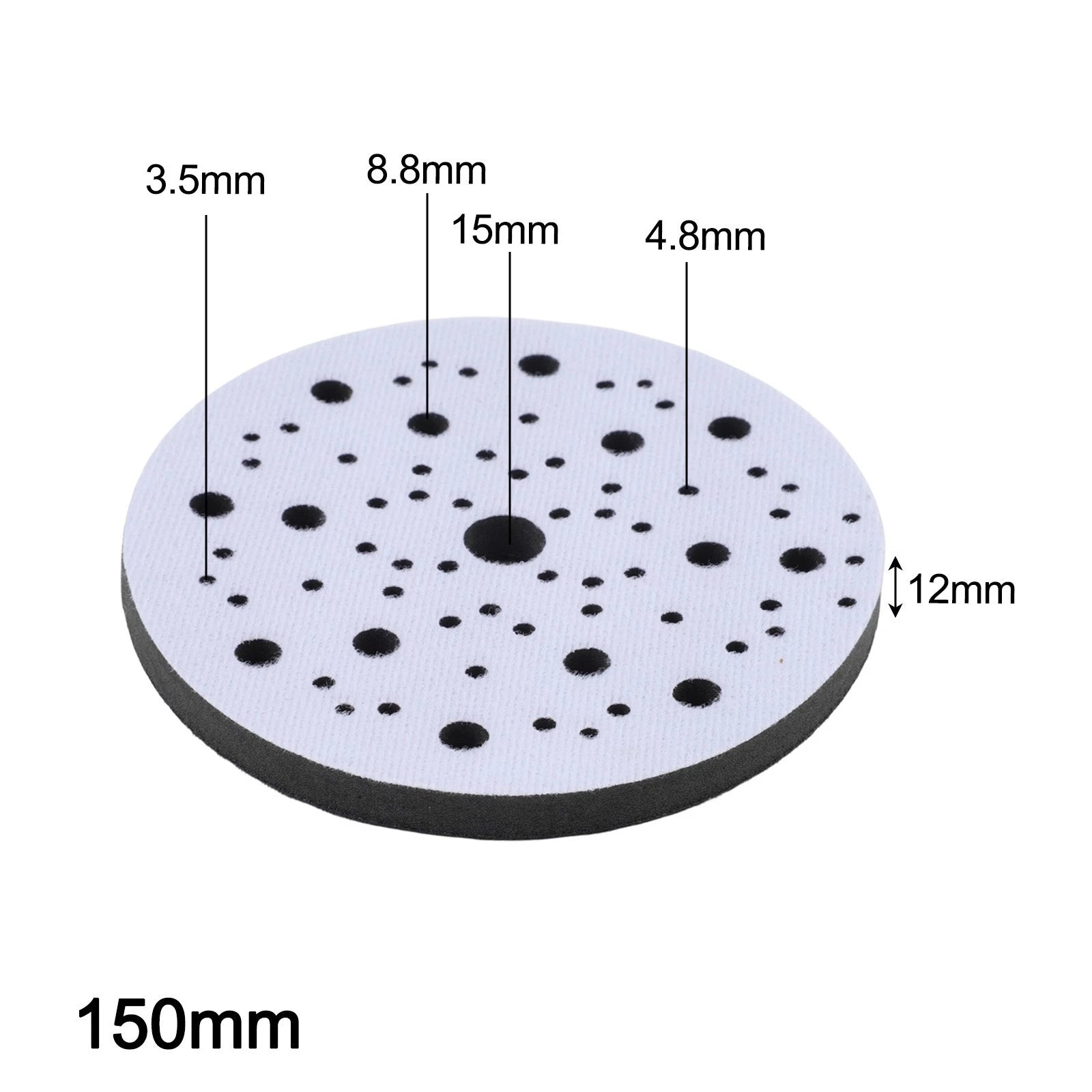 3PCS 150mm Polishing Backing Pads with 70 Holes for Enhanced Cutting