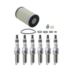 Wix Engine Oil Filter & NGK Spark Plugs Set for W203 C280 W204 C300 C209 CLK