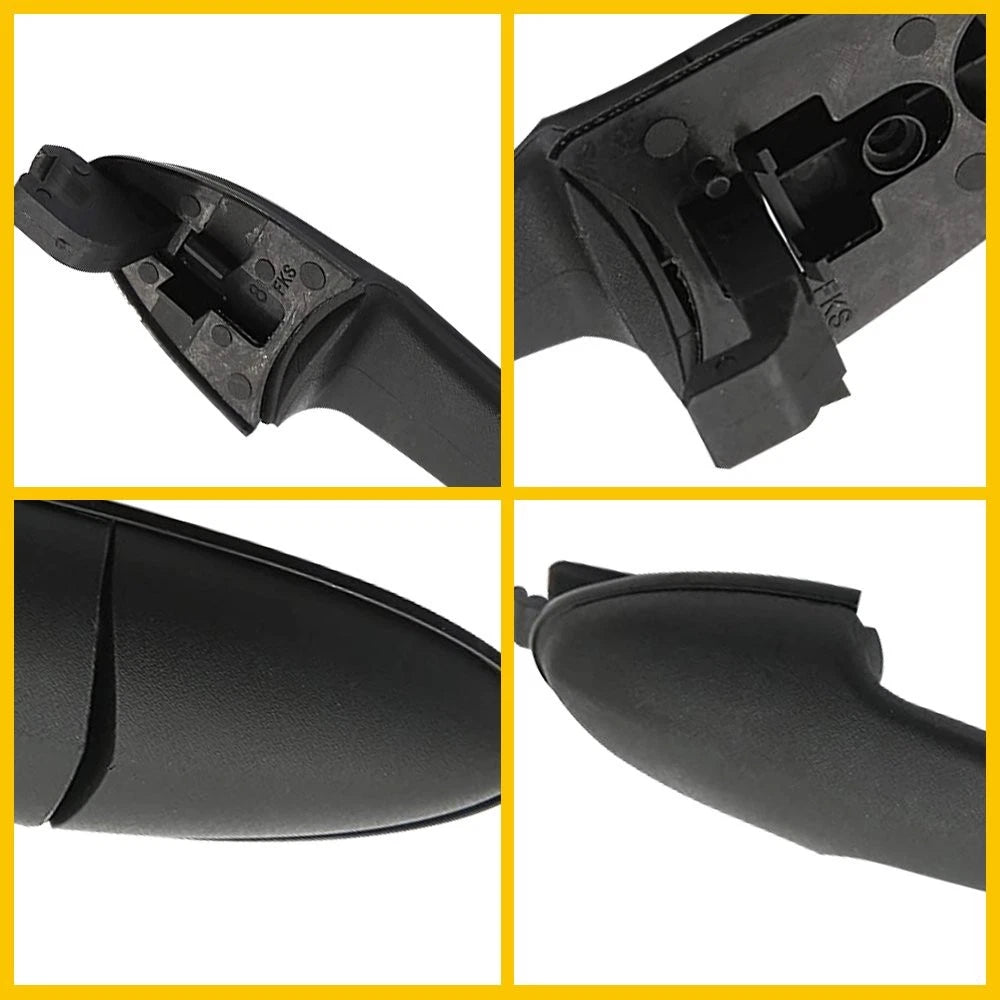 2X Door Handle for Ford Focus (2000–2007) 2T2Z7822404BAPTM Rear Outer Smooth Black