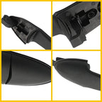 2X Door Handle for Ford Focus (2000–2007) 2T2Z7822404BAPTM Rear Outer Smooth Black