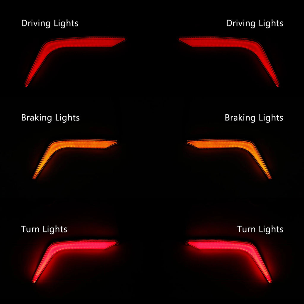Rear Saddlebag Turn Brake Light Accents for Honda Goldwing GL1800 (2018–2023)