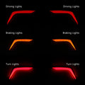 Rear Saddlebag Turn Brake Light Accents for Honda Goldwing GL1800 (2018–2023)