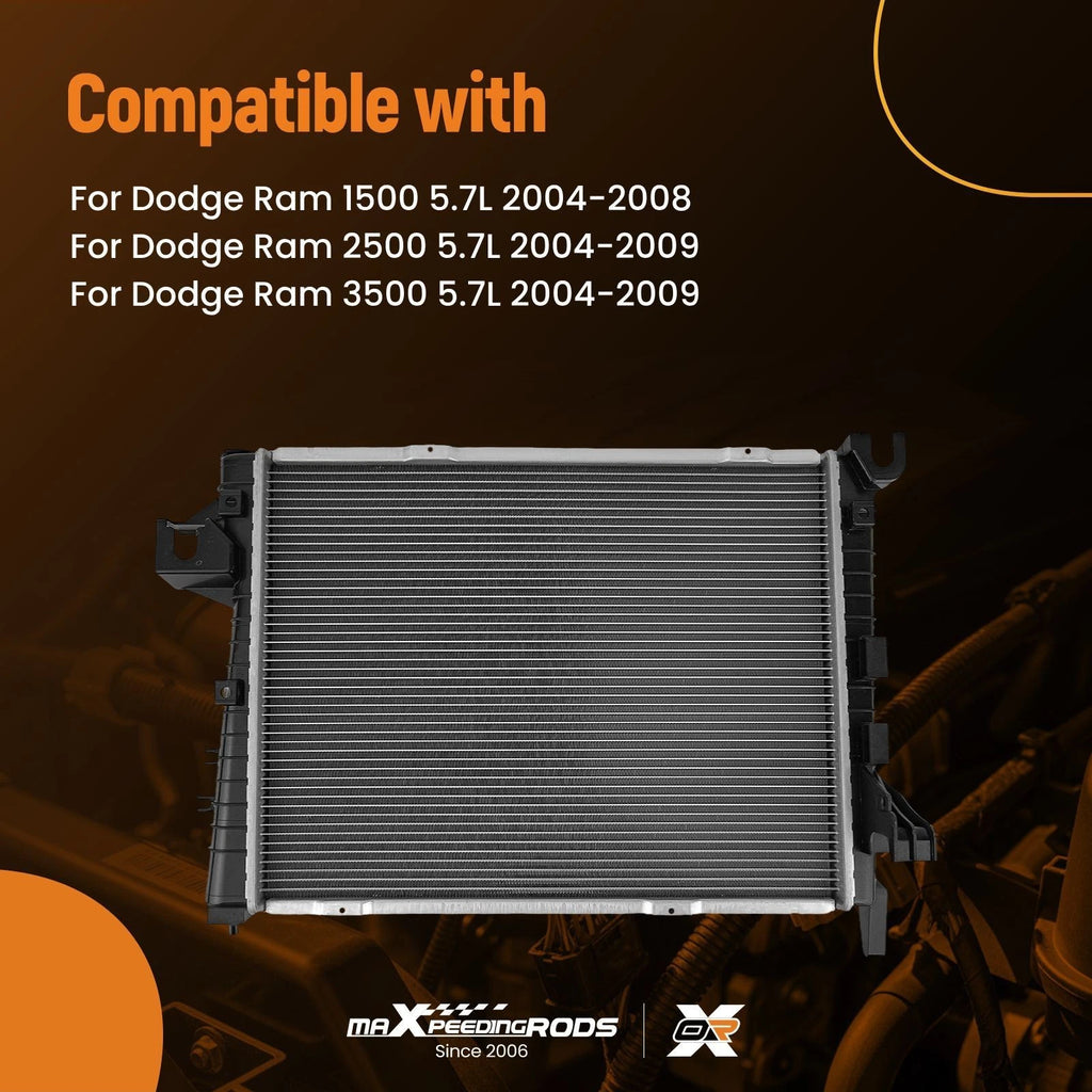 Cooling Radiator for Dodge Ram 2500 5.7L (2004–2009) Direct Fit Aluminum