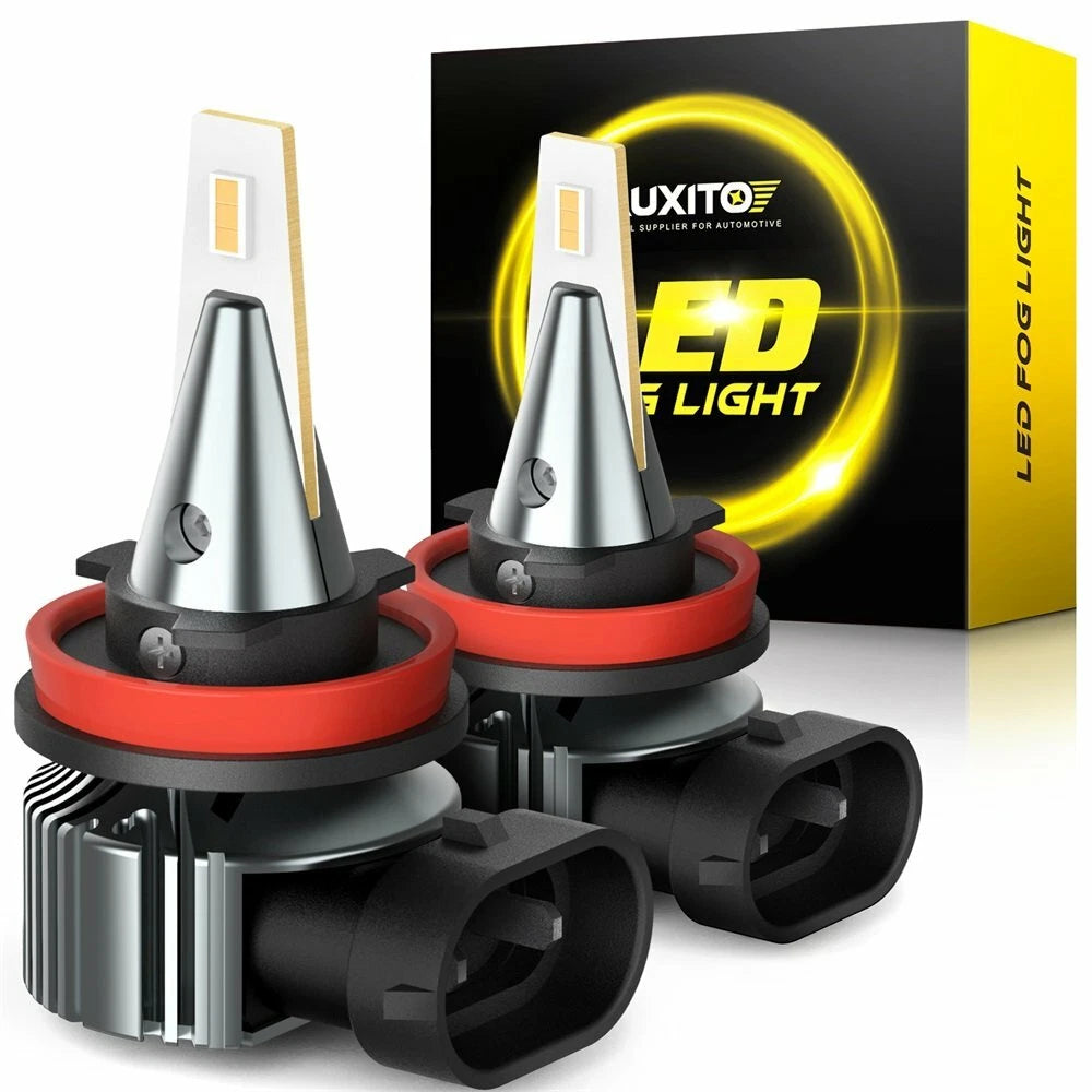 AUXITO H8 H11 H16 Fog Light Bulbs Set of 2 100W LED Yellow 3000K 4000LM