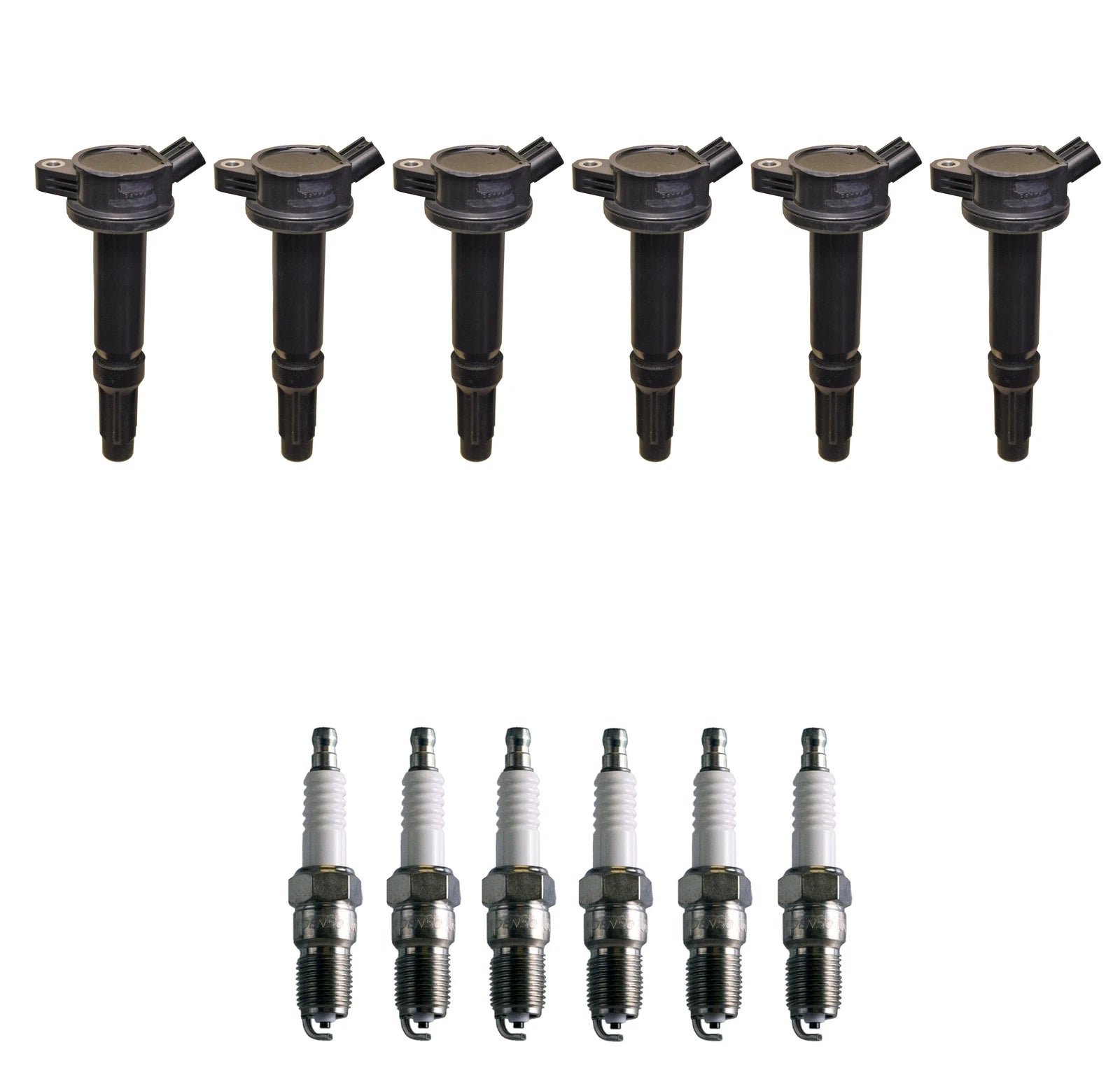 Set of 6 Ignition Coils & 6 U-Groove Spark Plugs for Ford Mercury V6
